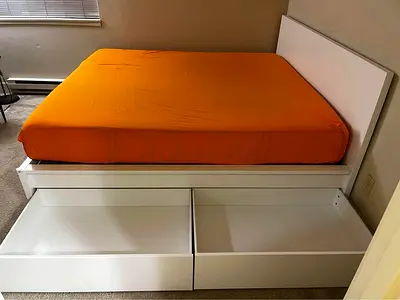 IKEA Malm bed frame with mattress (180 × 200 cm) - perfect condition