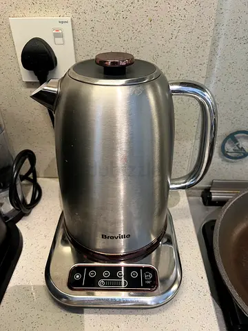 Breville stainless steel electric kettle with temperature setting - good condition