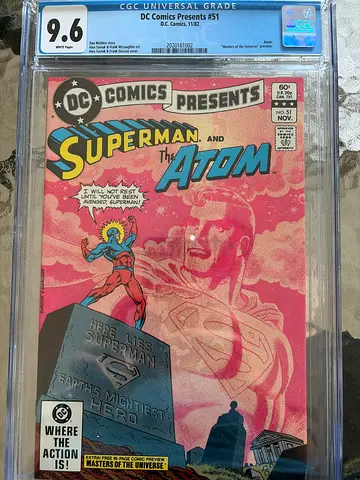 CGC 9.6 DC Comics Presents #85 Superman  The Atom - High Grade Slabbed Comic