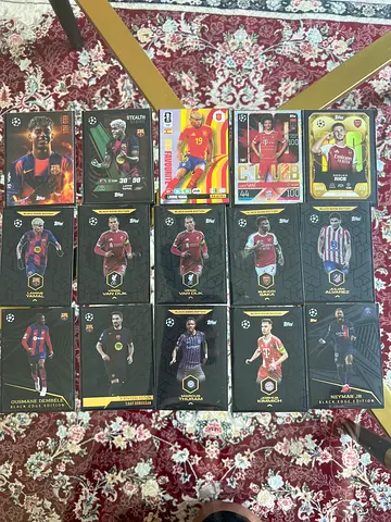 Football/ soccer cards including hot lamine yamal, black edge Neymar, black edge lamine yamal and mo
