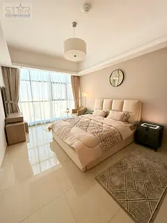 One-bedroom apartment with a living room for monthly rent in Ajman