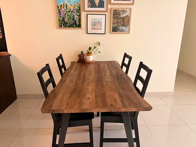 6 Seater Dining Table with 4 Chairs