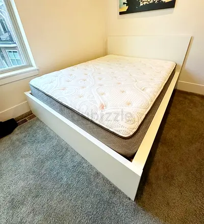 IKEA Malm Double size bed frame with mattress - good condition