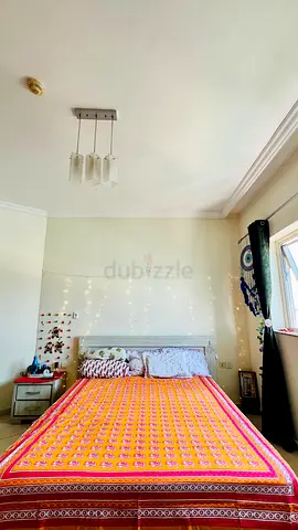 Complete set King Size : sturdy quality Bed + Mattress +  2 side tables.