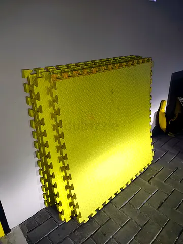 Interlocking Foam Floor Mats - Yellow Exercise/Tatami Tiles (Set)