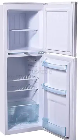 White Double Door Refrigerator with Top Freezer