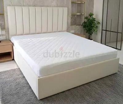 Brend New fabric wooden Queen size 160x200 Bed with Madical Matress Available