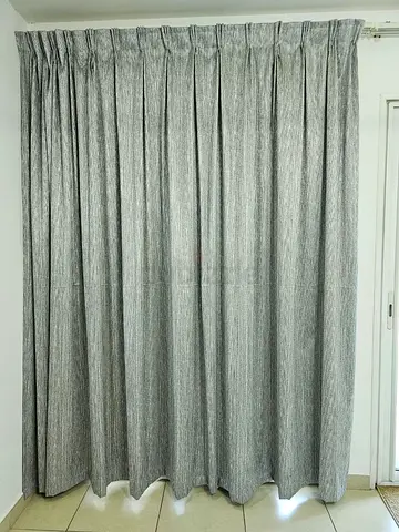 Light Grey Full-Length Curtains - 2 Panels, Ready to Hang