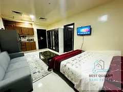 Furnished studio apartment for monthly rent in Ajman, Al Rawda 2