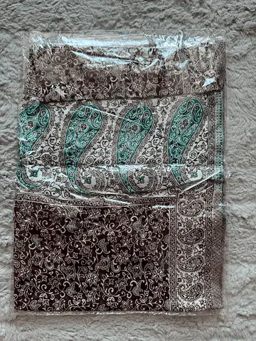 EVAZ Kashmiri Shawl – 100% Kashmiri | Paisley Print | Brand New