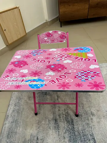 Pink Kids Table and Chair Set - Good Condition