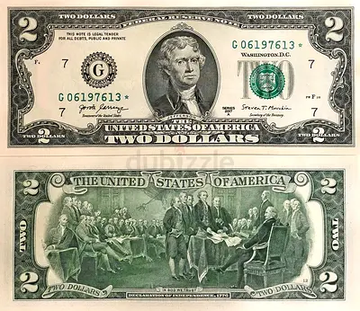 Banknote USA TWO DOLLARS - Replacement Star - UNC