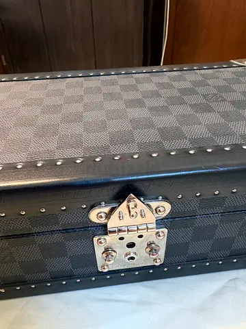 LOUIS VUITTON Coffret 8 Watch Case Damier Graphite Canvas/Blue