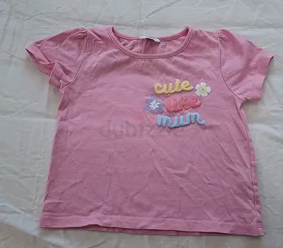 Pink baby girl t-shirt, size 9 to 12 months