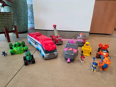 Paw Patrol and PJ Masks kids toys bundle — vehicles, figures and playsets