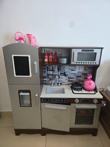 Wooden Play Kitchen Set with Accessories