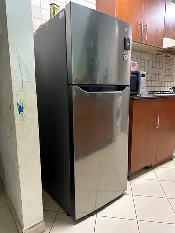 Used single-door stainless steel refrigerator - good working condition