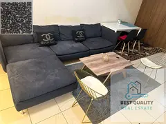 Furnished studio apartment for monthly rent in Ajman, Ajman One Towers, Al Rashidiya 3