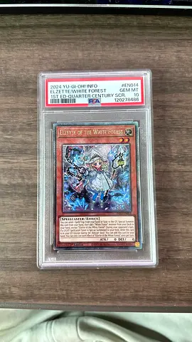 2024 Yu-Gi-Oh! Elzett, White Forest – PSA GEM MT 10 POP1 (1st Ed Quarter Century Secret) #EN014