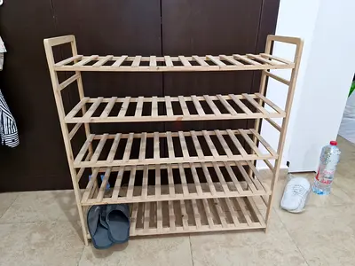 Wooden 5-Tier Shoe Rack