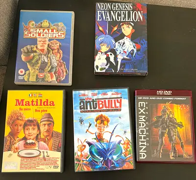 DVD Collection: Small Soldiers, Neon Genesis Evangelion, Matilda, The Ant Bully, Ex Machina (HD DVD)