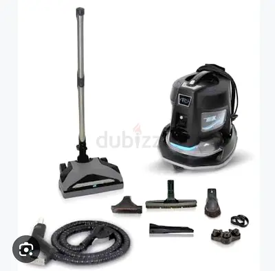 Compact Canister Vacuum Cleaner with Multiple Attachments - Good Condition