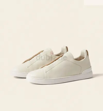 ZEGNA WHITE TRIPLE STITCH™ SECONDSKIN SNEAKERS