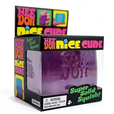 NeeDoh Dice Cube - Super Solid Squish (Purple) - New in Box