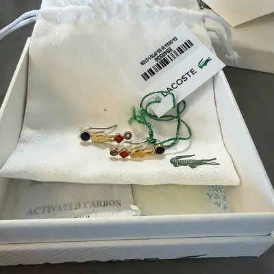 Lacoste Gold plated earrings