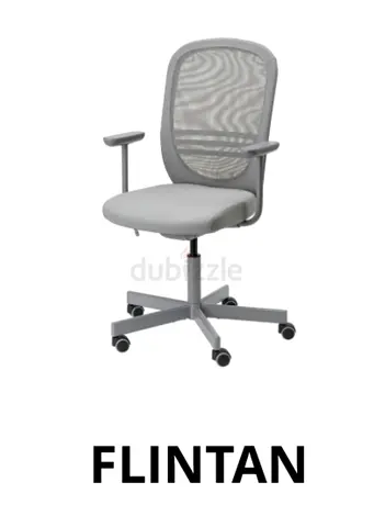 Flintan Grey Mesh Office Chair – Comfortable Ergonomic Task Chair