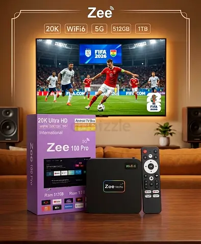 Zee 100 Pro Android TV Box - 512GB RAM, 1TB Storage, WiFi6, 5G