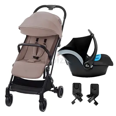 Kinderkraft - Indy2 Baby Stroller With Mink Car Seat - Calm Beige