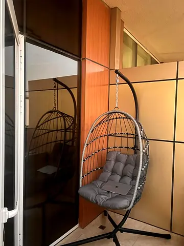 Danube Hanging Egg Chair with Stand – Like New