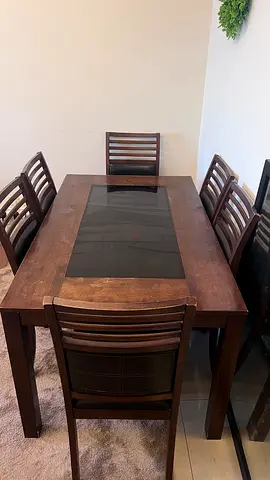 Dining table with 6 chairs for sale