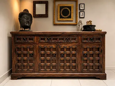 Marina Home Solid Wood Sideboard / Buffet Cabinet