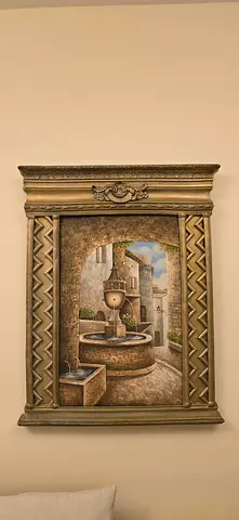 Large Decorative Floor Vase and Large luxury wall art