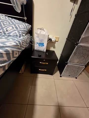 King Size Bed Set with 2 Side Tables  Dressing Table