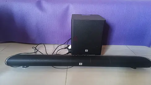 JBL sound bar and subwoofer