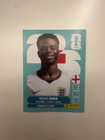 Panini World Cup 2026 Bukayo Saka Sticker