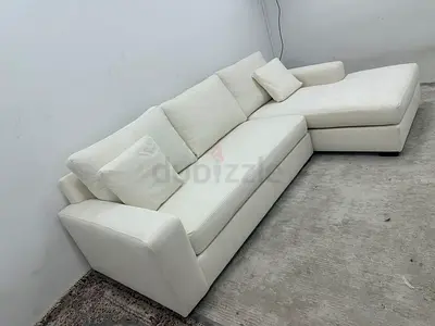 As perfect condition pottery barn lshape sofa