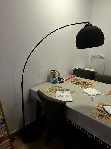 Large Black Arc Floor Lamp - Modern Standing Light