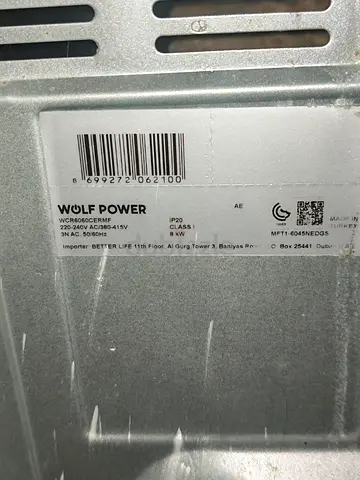 Wolf Power Ceramic Cooking Range WCR6060CERMF - Ceramic Hob  Oven