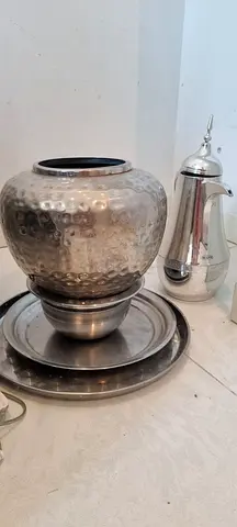 Hammered Metal Decor Set/Coffee Pot Set