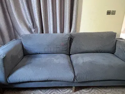 Large Grey Fabric Sofa – Good Condition