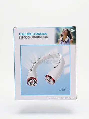 Small fan - Foldable Hanging Neck Charging Fan - Portable Wearable Fan