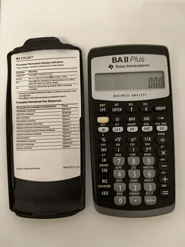 TI BA II Plus Financial Calculator with Slide Case - rarely used