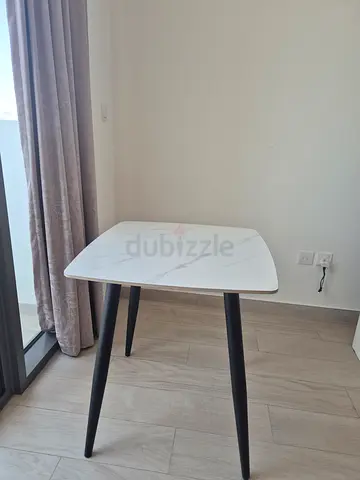 2seater sintered stone dining/side table with black legs