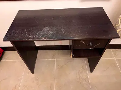 Used small wooden study desk with drawer - needs TLC