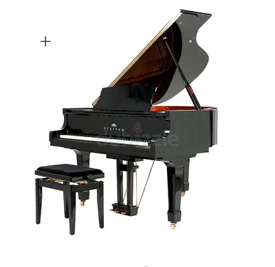 Steiner Baby Grand Piano - Gloss Black with Bench