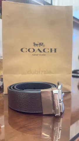 Genuine Coach Mens Reversible Leather Belt with Buckle - Brown/Black
